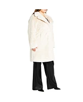 City Chic Plus Size Remi Faux Fur Coat