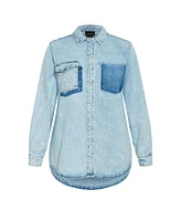 City Chic Plus Denim Ivy Shirt