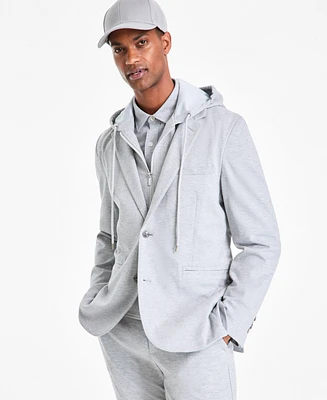 Alfani Men's Modern-Fit Knit Hooded Blazer, Exclusively at Macy's