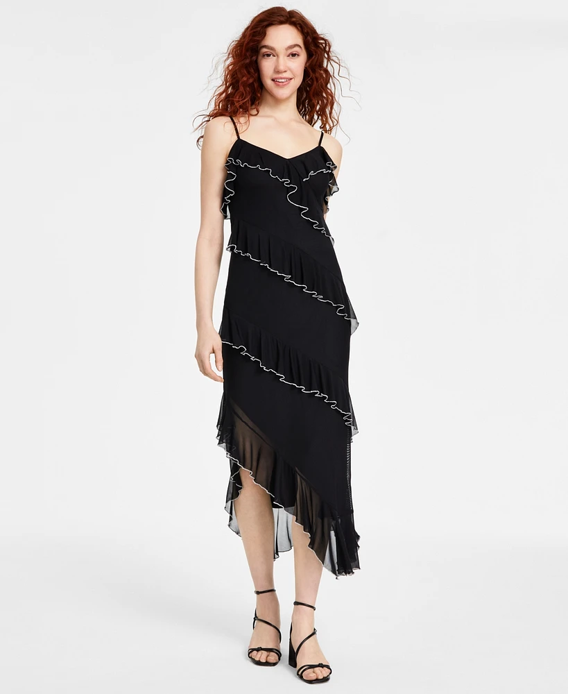 Steve Madden Women's Aidi Ruffled Midi Dress