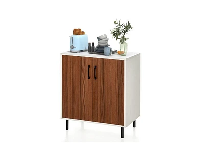 Slickblue Modern Wood Dining Sideboard Buffet with 2-Door Storage Cabinet for Stylish Organization