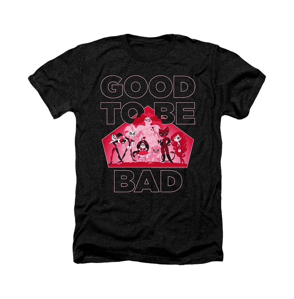 Dc Superhero Girls Men's Comics Good To Be Bad Adult Heather Tee / T-Shirt