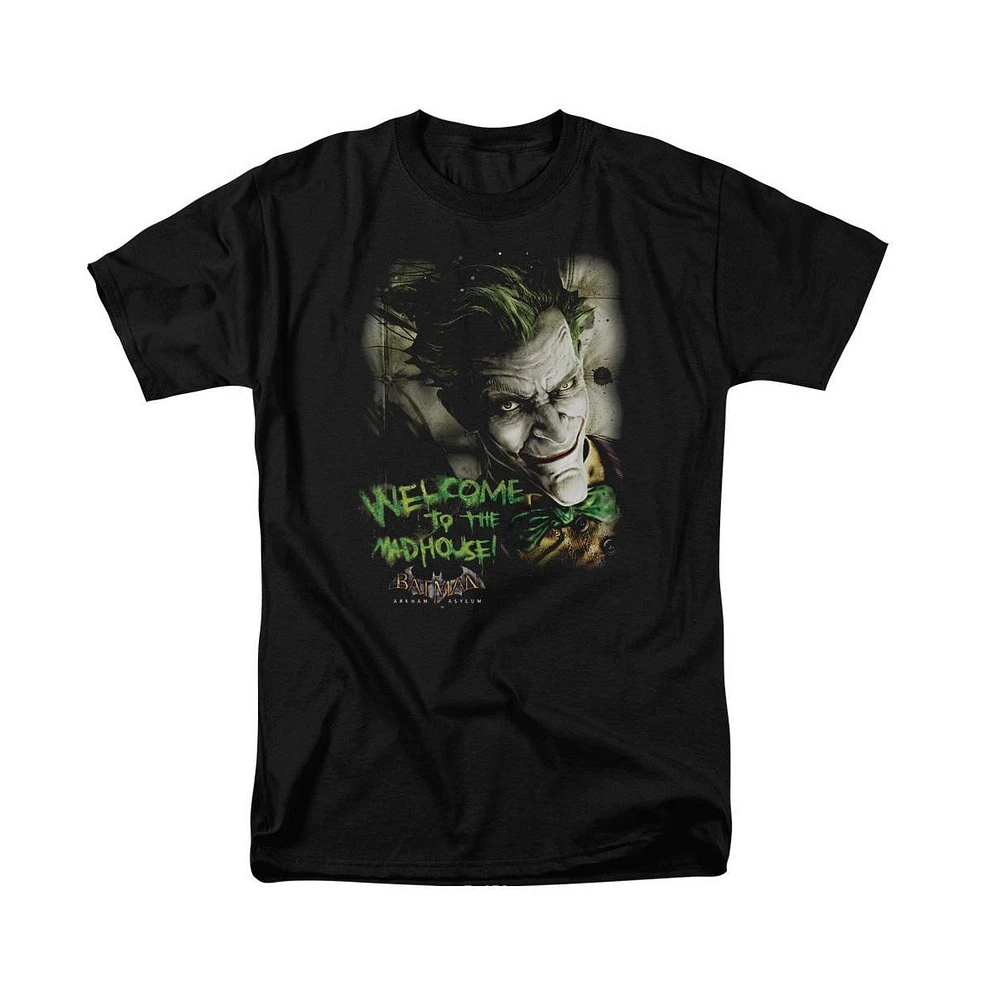 Batman Big & Tall Arkham Asylum Welcome To The Madhouse Short Sleeve Adult Tee / T-Shirt