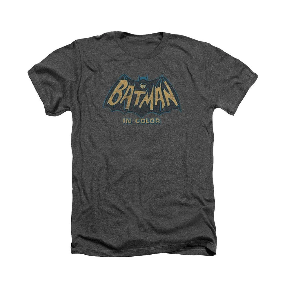 Batman Men's Classic Tv Color Adult Heather Tee / T-Shirt