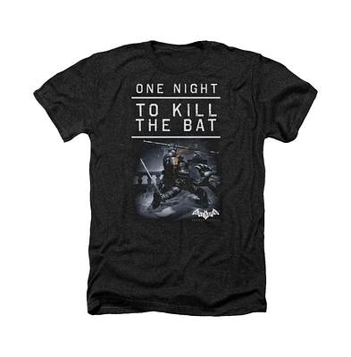 Batman Men's Arkham Origins One Night Adult Heather Tee / T-Shirt