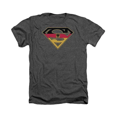 Superman Men's German Shield Adult Heather Tee / T-Shirt