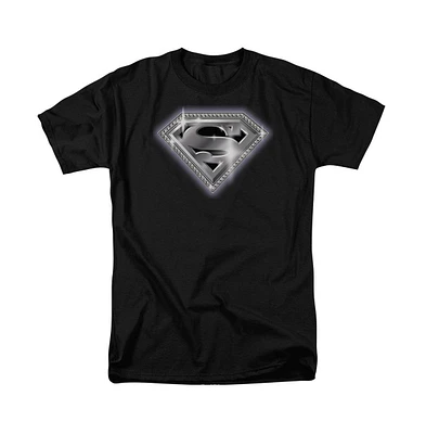 Superman Big & Tall Bling Shield Short Sleeve Adult Tee / T-Shirt