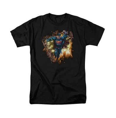 Superman Big & Tall Blasting Through Short Sleeve Adult Tee / T-Shirt