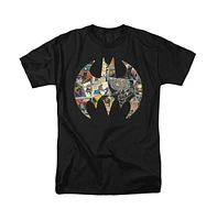 Batman Big & Tall Collage Shield Short Sleeve Adult Tee / T-Shirt