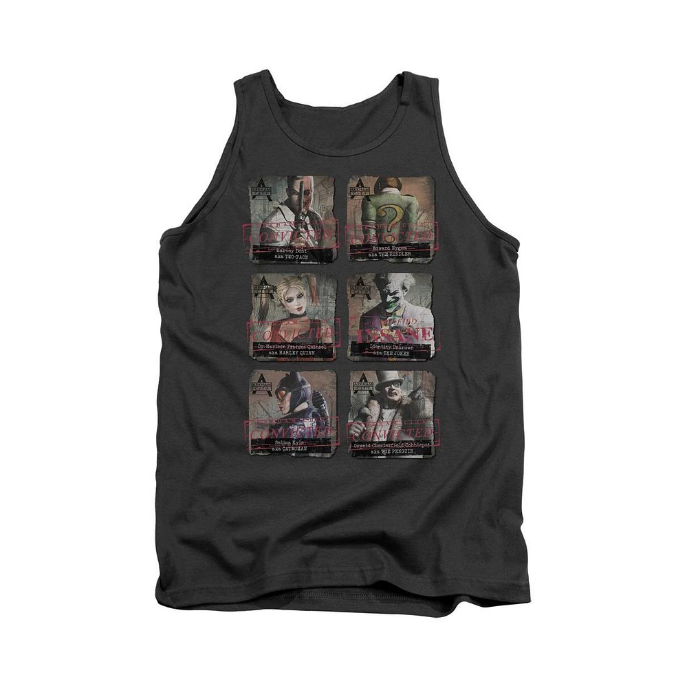 Batman Men's Arkham City Lineup Adult Tank Top