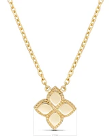 Devata Clover Chain Necklace in 14K Gold, 16 in adj to 18 in, approx. 4.0 grams