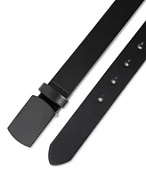 Alfani Men's Dress Casual Matte Black Plaque Buckle Belt