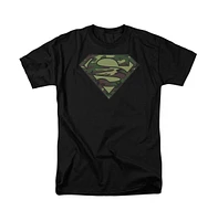 Superman Big & Tall Camo Logo Short Sleeve Adult Tee / T-Shirt