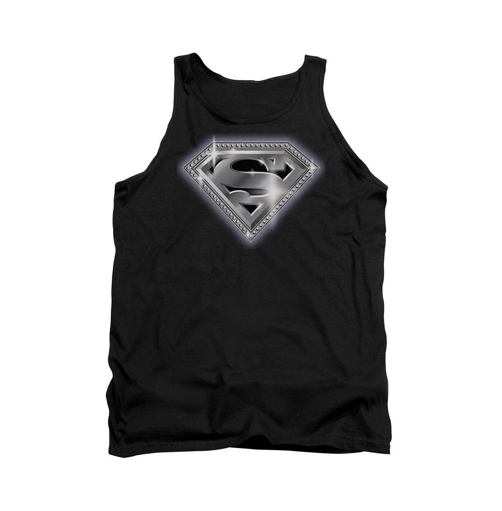 Superman Men's Bling Shield Adult Tank Top