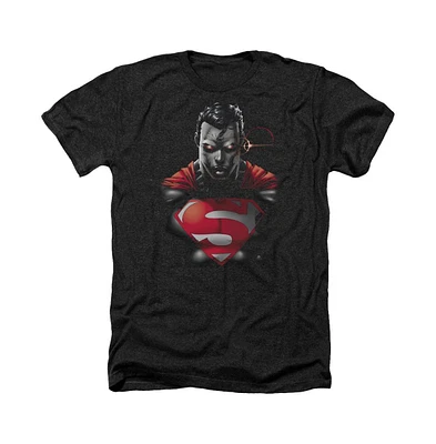 Superman Men's Heat Vision Charged Adult Heather Tee / T-Shirt