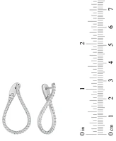 Diamond Front-to-Back Earrings (1/2 ct. t.w.) in 10k White Gold