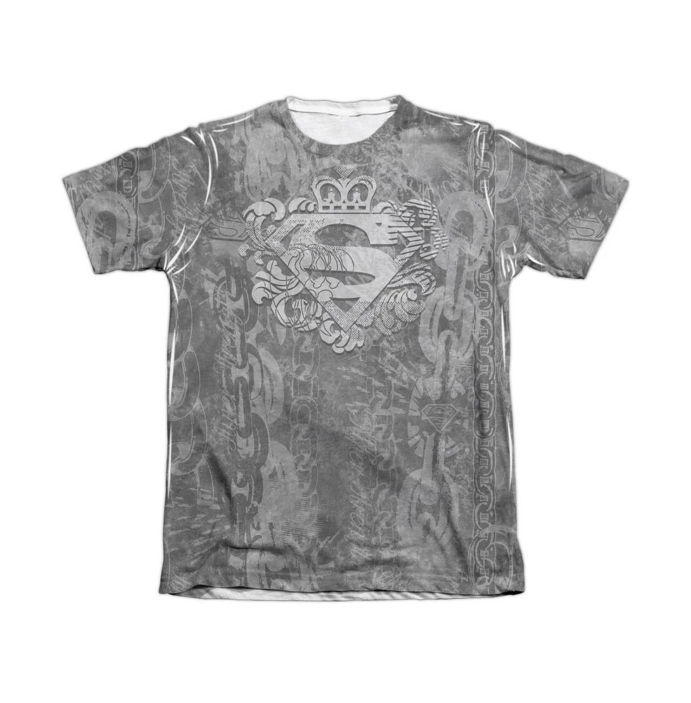 Superman Men's Unchain The King Adult 65/35 Poly/Cotton Short Sleeve Tee / T-Shirt