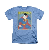 Superman Men's Simple Poster Adult Heather Tee / T-Shirt