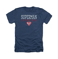 Superman Big & Tall Lifting Team Adult Heather Tee / T-Shirt