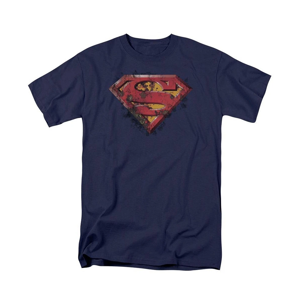 Superman Big & Tall Rusted Shield Short Sleeve Adult Tee / T-Shirt