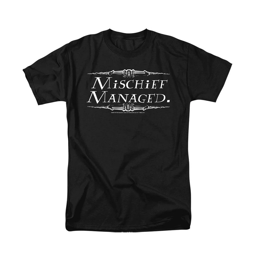 Harry Potter Men's Mischief Managed Short Sleeve Adult Tee / T-Shirt