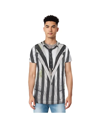 Beetlejuice Mens Suit Short Sleeve Adult Poly Crew Tee / T-Shirt