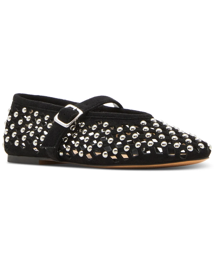 Steve Madden Women's Dreaming Studded Mary Jane Flats