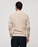 Mango Men's Slim-Fit Quarter-Zip Knit Sweater