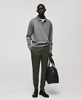 Mango Men's Slim-Fit Adjustable Drawstring Cotton Pants