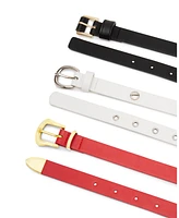 Steve Madden Women's 3-Pc. Faux-Leather Belt Set