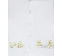 Little Me Baby Ducks Cotton Cardigan & Footed Pants, 2 Piece Set