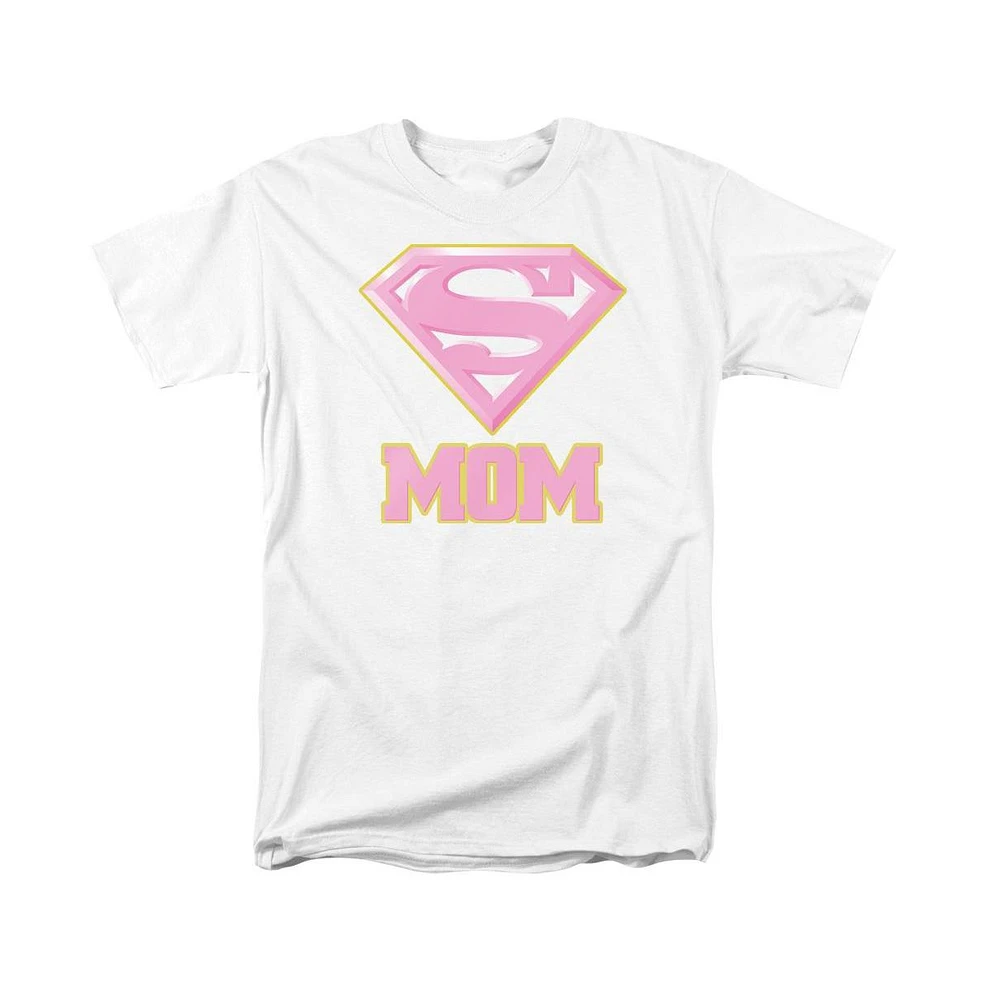 Superman Men's Super Mom Pink Short Sleeve Adult Tee / T-Shirt