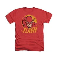 Flash Men's Dc Comics Circle Adult Heather Tee / T-Shirt