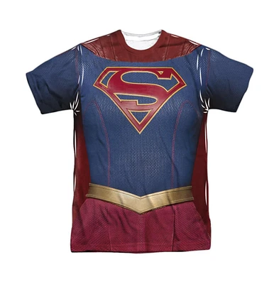 Supergirl Men's Uniform Short Sleeve Adult Poly Crew Tee / T-Shirt