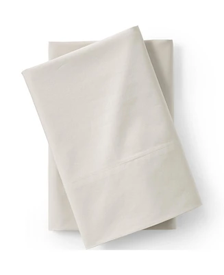 Lands' End Supima Cotton No Iron Sateen Embroidered Pillowcases - 400 thread count