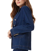 Sam Edelman Women's Imogen Double-Breasted Denim Blazer