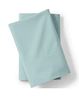 Lands' End Supima Cotton No Iron Sateen Embroidered Pillowcases - 400 thread count