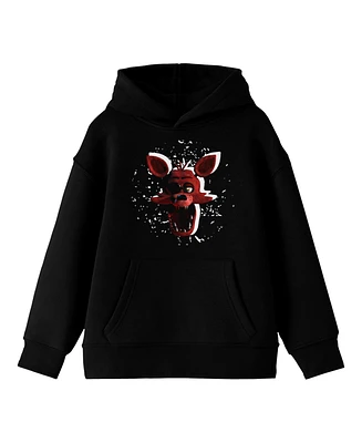 Five Nights at Freddy's Boys Foxy And Silhouette Youth Black Graphic Hoodie-Large