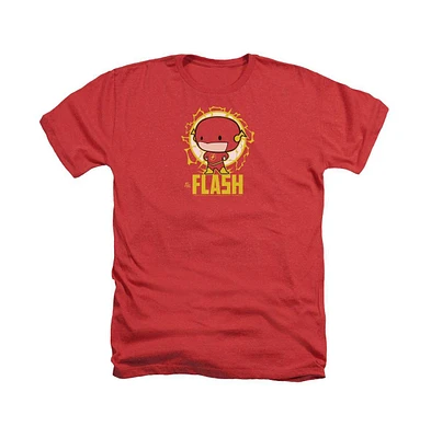 Dc Flash Mens Comics Chibi Adult Heather Tee / T-Shirt