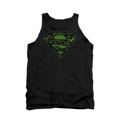 Superman Men's Circuits Shield Adult Tank Top