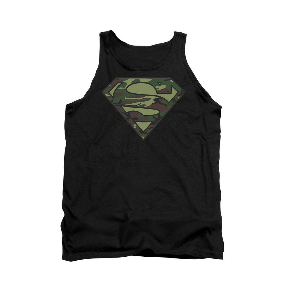 Superman Men's Camo Logo Adult Tank Top