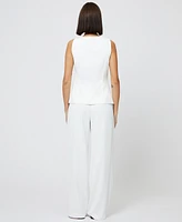 French Connection Women's Harrie Boat Neck Button-Front Vest