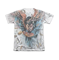 Superman Men's Bullets The Sky Adult Poly/Cotton Short Sleeve Tee / T-Shirt