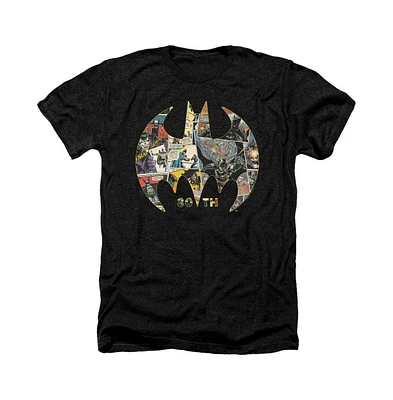 Batman Men's 80th Shield Adult Heather Tee / T-Shirt