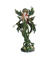 Fc Design "2-pc Set" 12"H Tree Fairy with Green Wings Figurine Statue Ornament Home Room Office Decor and Perfect Ideas for Housewarming, Holidays and