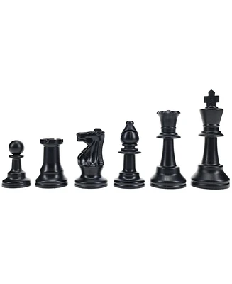 We Games Color Bright Plastic Staunton Tournament Chess Pieces with 3.75 in. King - Half Chess Set of Chess Pieces Only