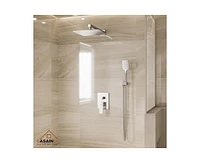 Casainc 10 inch Wall Mounted Pressure Balanced Complete Shower System With 3 Setting Shower Handheld