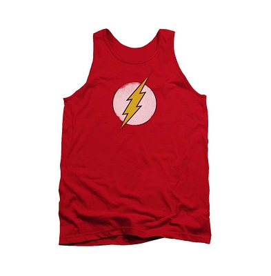 Dc Flash Mens Comics Rough Logo Adult Tank Top