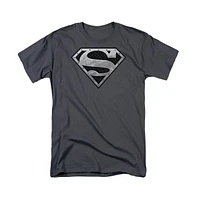 Superman Big & Tall Super Metallic Shield Short Sleeve Adult Tee / T-Shirt