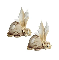 Fc Design "2-pc Set" 5"H October Birthstone Beige Dragon Baby Hatchling in Egg Figurine Statue Ornament Home Room Office Decor and Perfect Ideas for H